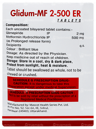 Glidum Mf 2/500 Er Tablet 10