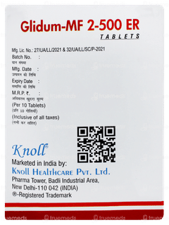 Glidum Mf 2-500 Er Tablet 10 Glidum Mf 2-500 Er Tablet 10