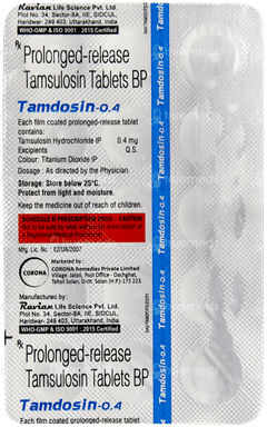Tamdosin 0.4 Tablet 15 Tamdosin 0.4 Tablet 15