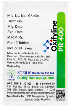 Oxifyline Pr 400 Tablet 10