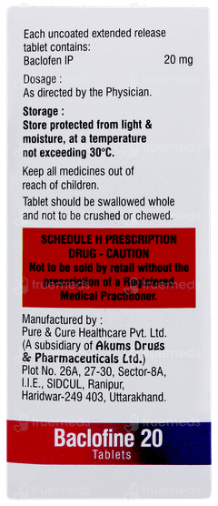 Baclofine 20 Tablet 10