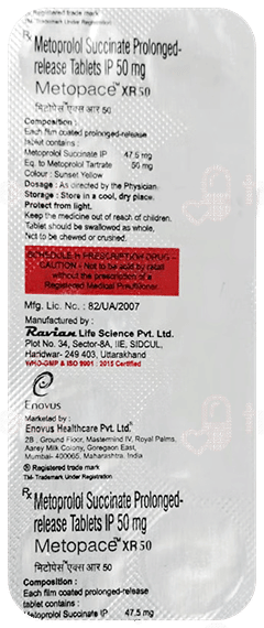 Metopace Xr 50Mg Tablet 10 Metopace Xr 50Mg Tablet 10