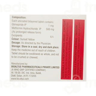 Glucowin M 1 MG Tablet Pr 15