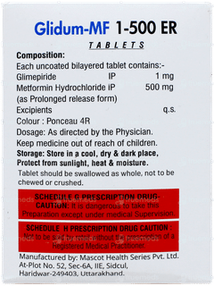 Glidum Mf 1-500 Er Tablet 10 Glidum Mf 1-500 Er Tablet 10
