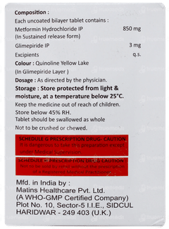 Glycoheal Gp 3/850 Tablet Pr 10 Glycoheal Gp 3/850 Tablet Pr 10