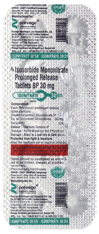 Isonitrate 30 Sr Tablet 10