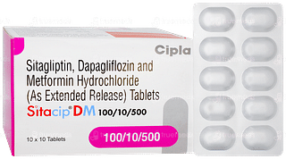 Sitacip Dm 100/10/500 Tablet 10