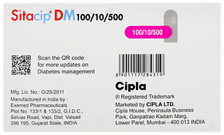 Sitacip Dm 100/10/500 Tablet 10