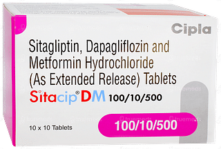 Sitacip Dm 100/10/500 Tablet 10