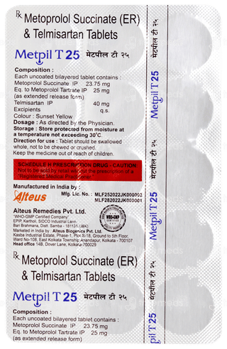 Metpil T 25 Tablet 15