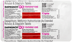 Dapasach Ms 10/500/100 Tablet 10 Dapasach Ms 10/500/100 Tablet 10