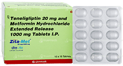 Zita Met 20mg/1000mg Tablet 15