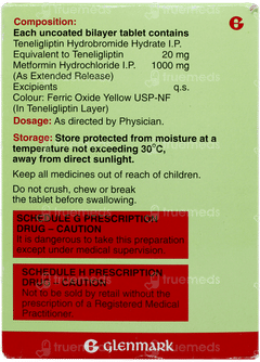 Zita Met 20mg/1000mg Tablet 15