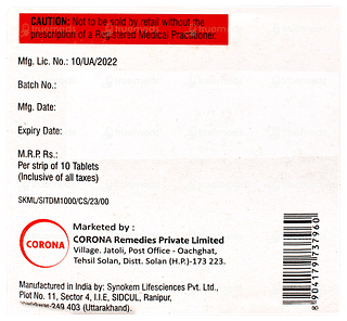 Sitabite Dm 100/10/1000 Tablet Er 10