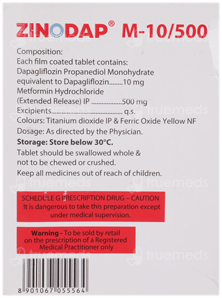 Zinodap M 10/500 Tablet 15