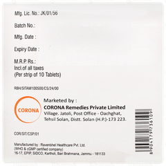 Sitabite M 100/500 Tablet 10 Sitabite M 100/500 Tablet 10