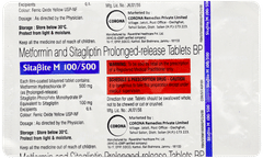 Sitabite M 100/500 Tablet 10 Sitabite M 100/500 Tablet 10