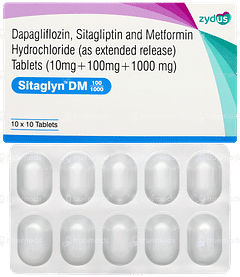 Sitaglyn Dm 100/1000 Tablet 10