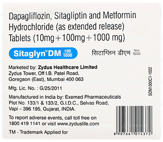 Sitaglyn Dm 100/1000 Tablet 10