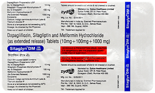 Sitaglyn Dm 100/1000 Tablet 10