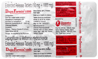 Dapaformin 1000 Tablet 10