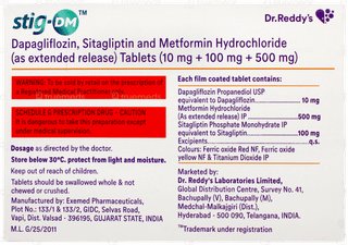 Stig Dm 10+100+500mg Tablet 10