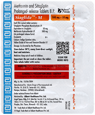 Siaglide M 50/500 Tablet Pr 15