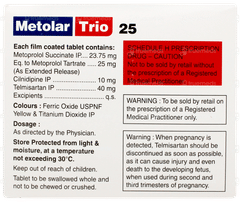 Metolar Trio 25 Tablet 10 Metolar Trio 25 Tablet 10