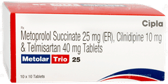 Metolar Trio 25 Tablet 10 Metolar Trio 25 Tablet 10