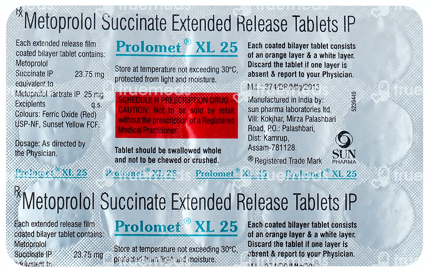 Prolomet Xl 25 Mg Tablet 15 Uses Side Effects Dosage Price Truemeds