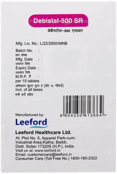 Debistal 500 Sr Tablet 15 Debistal 500 Sr Tablet 15