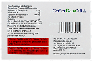 Gemer Dapa Xr 10/1/1000 Tablet 7