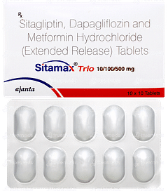 Sitamax Trio 10/100/500mg Tablet 10