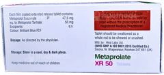 Metaprolate Xr 50 Tablet 10 Metaprolate Xr 50 Tablet 10