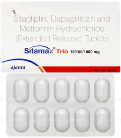 Sitamax Trio 10/100/1000mg Tablet 10