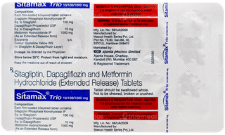 Sitamax Trio 10/100/1000mg Tablet 10