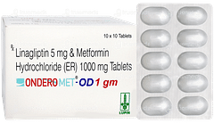Ondero Met Od 1gm Tablet 10