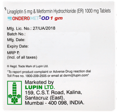 Ondero Met Od 1gm Tablet 10 Ondero Met Od 1gm Tablet 10