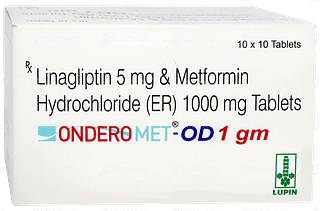 Ondero Met Od 1gm Tablet 10