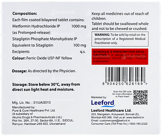 Sitaford 100 M Forte Sr Tablet 15