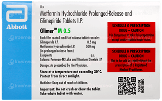 Glimer M 0.5 Tablet 15