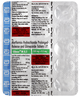 Glimer M 0.5 Tablet 15