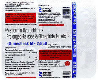 Glimecheck Mf 2/850 Tablet 10