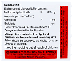 Glimecheck Mf 1/850 Tablet 10