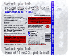 Glimecheck Mf 1/850 Tablet 10