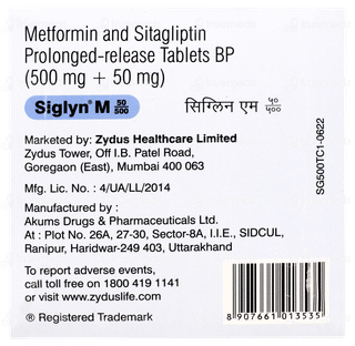 Siglyn M 50/500 Tablet Pr 10