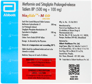 Siaglide M Od 100/500 Tablet 15