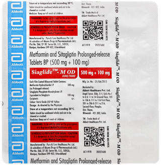 Siaglide M Od 100/500 Tablet 15