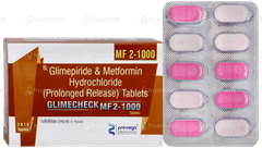 Glimecheck Mf 2/1000mg Tablet Pr 10