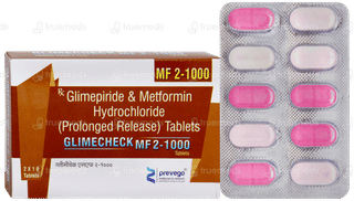 Glimecheck Mf 2/1000mg Tablet Pr 10